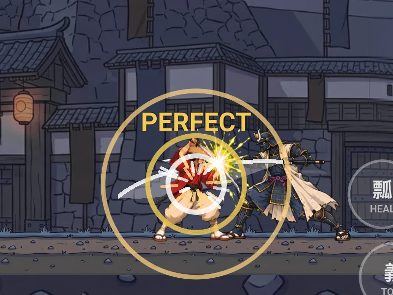 A perfect deflect against the Yari-bugyō